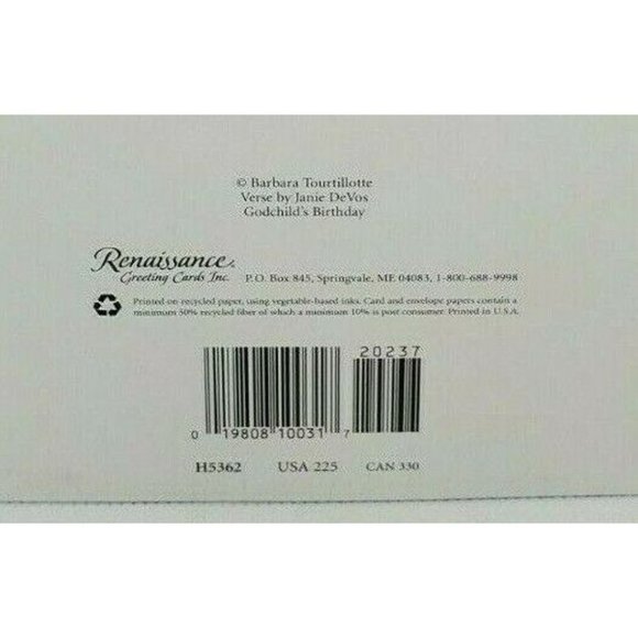 Renaissance-Inspired Happy Birthday Godchild Greeting Card - Picture 5 of 8